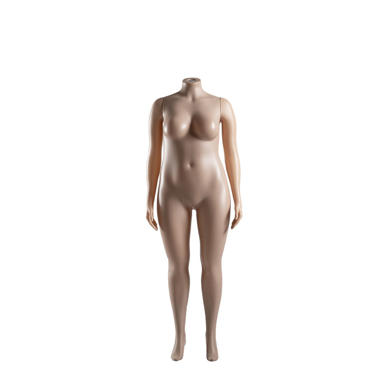 Donna senza testa, grassa, corpo intero, manichino, colore della pelle con curvatura naturale